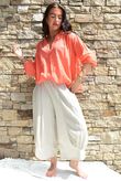 Shayle Indian Cotton Smock Shirt Watermelon